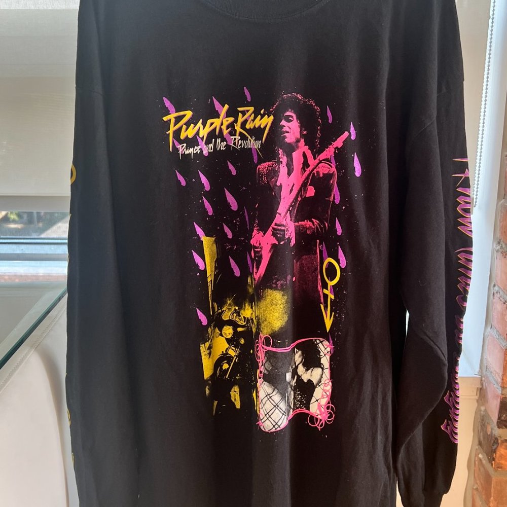Graveyard Goods Prince Purple Rain Long Sleeve Tee Size XL Used